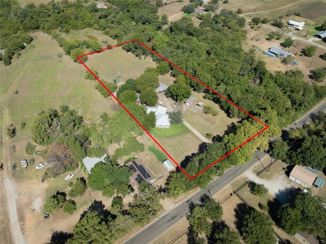 4525 Midway Rd, Weatherford, TX 76085 - view of rural area with property boundaries highlighted