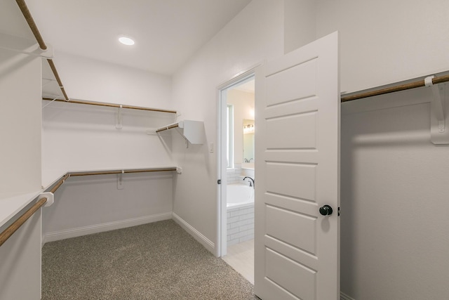 213 Navajo Trl, Alvarado, TX 76009 - walk in closet featuring light carpet