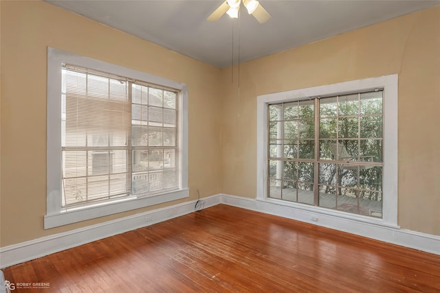 538 Dalzell St, Shreveport, LA 71104 - empty room featuring hardwood / wood-style flooring and ceiling fan