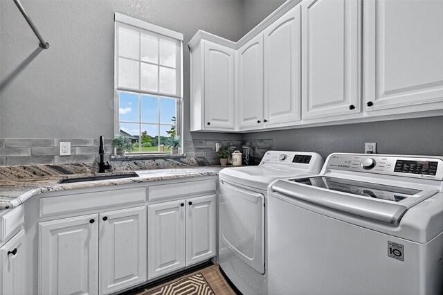 107 Bob Jones Ct, Pottsboro, TX 75076 - washroom with independent washer and dryer and cabinet space