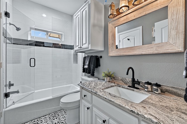 107 Bob Jones Ct, Pottsboro, TX 75076 - full bathroom featuring vanity, bath / shower combo with glass door, and tile patterned floors