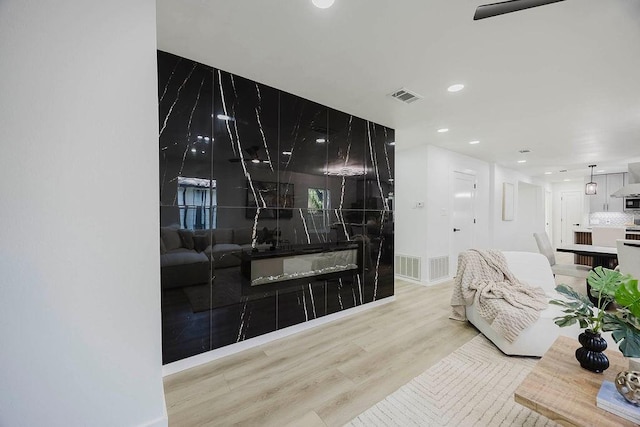 2504 Guilford Rd, Fort Worth, TX 76107 - living area with wood finished floors and recessed lighting