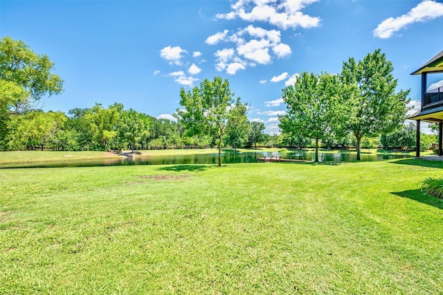 800 Manor Dr, Argyle, TX 76226 - view of grassy yard with a water view