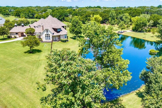 800 Manor Dr, Argyle, TX 76226 - aerial view of property and surrounding area with a nearby body of water
