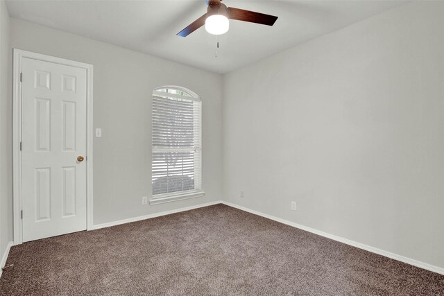 4909 Indio Ln, Sherman, TX 75092 - carpeted spare room featuring a ceiling fan and baseboards