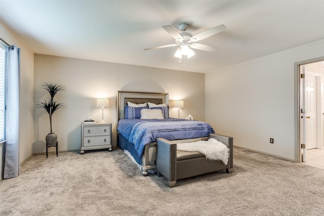1105 Pyramid Dr, Garland, TX 75040 - bedroom with carpet floors and a ceiling fan