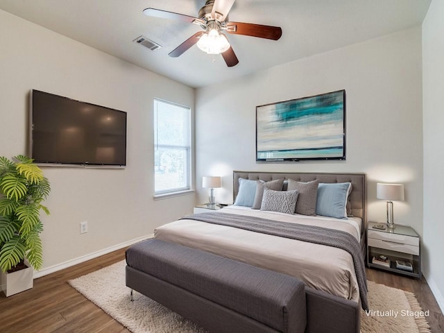 131 Freedom Trl, Forney, TX 75126 - bedroom featuring wood finished floors and a ceiling fan