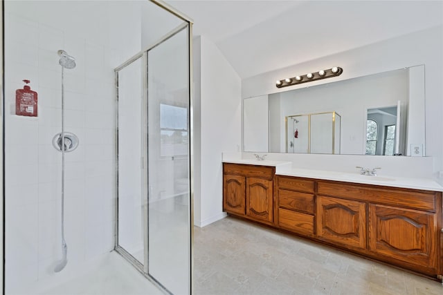 1645 Ashbourne Dr, Rockwall, TX 75087 - bathroom with a stall shower and double vanity