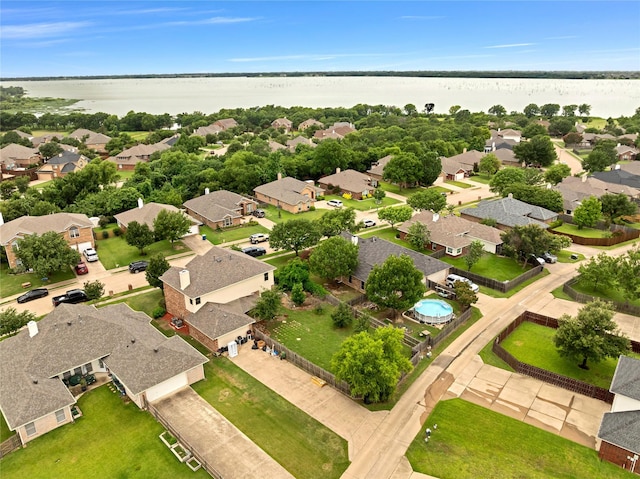 1645 Ashbourne Dr, Rockwall, TX 75087 - aerial perspective of suburban area featuring a large body of water