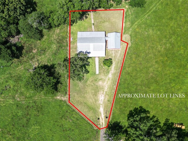 1243 Vz County Road 1903, Fruitvale, TX 75127 - aerial view of property and surrounding area featuring property parcel outlined