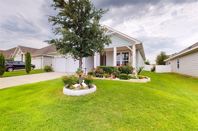 1712 Intervale Rd, Providence Village, TX 76227 - view of front facade with driveway, a garage, and covered porch
