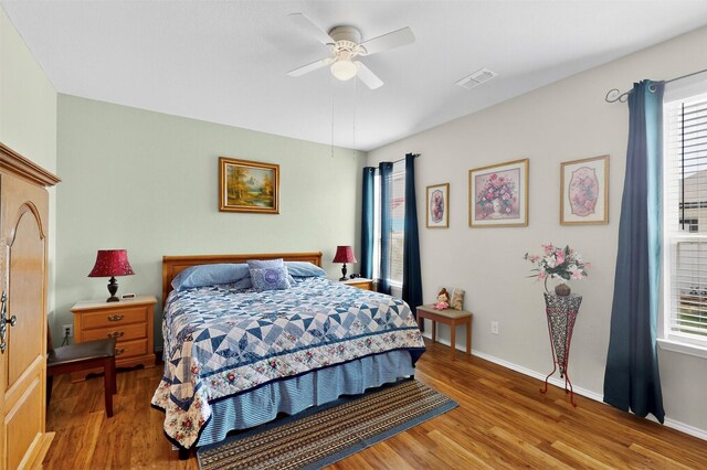 1712 Intervale Rd, Providence Village, TX 76227 - bedroom featuring wood finished floors and ceiling fan