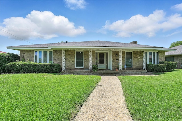 826 E Cherry St, Duncanville, TX 75116 - single story home with a front yard, brick siding, and a porch