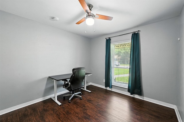 826 E Cherry St, Duncanville, TX 75116 - office space with wood finished floors and a ceiling fan