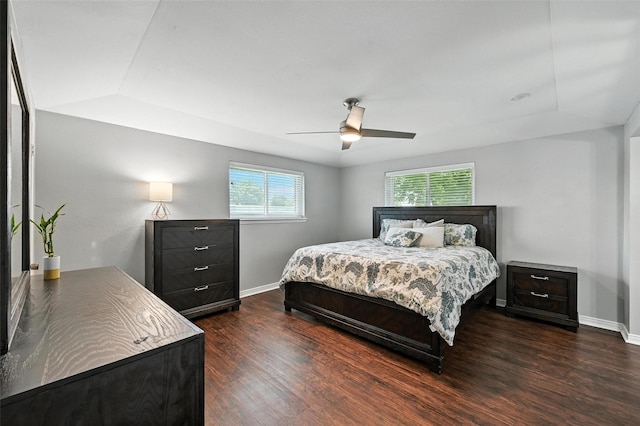 826 E Cherry St, Duncanville, TX 75116 - bedroom with dark wood finished floors and a ceiling fan
