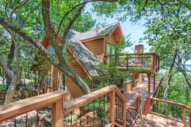 110 Waterview Ln, Pottsboro, TX 75076 - view of wooden deck