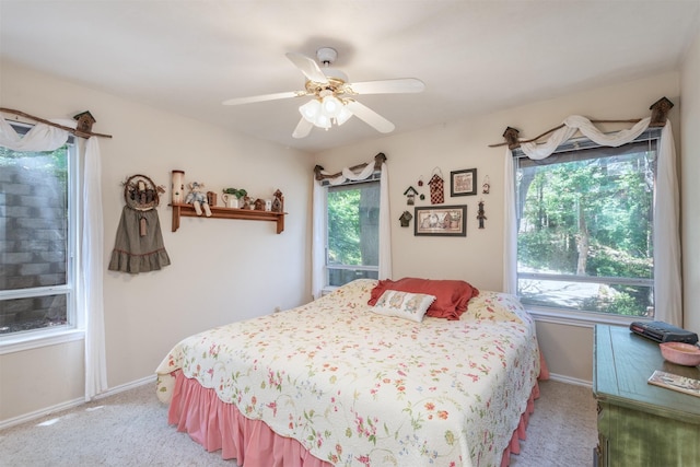 110 Waterview Ln, Pottsboro, TX 75076 - bedroom featuring light colored carpet and a ceiling fan