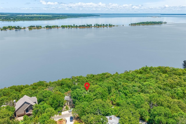 110 Waterview Ln, Pottsboro, TX 75076 - aerial view of a nearby body of water and a forest