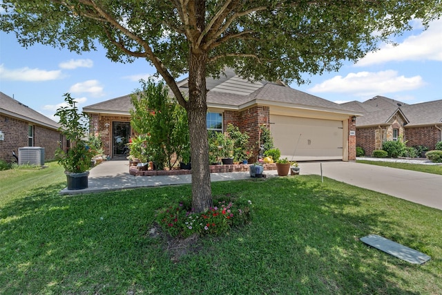 1420 Arabella Ave, Forney, TX 75126 - view of front facade with brick siding, an attached garage, a front yard, and driveway