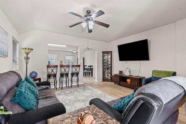 1420 Arabella Ave, Forney, TX 75126 - living area with ceiling fan and wood finished floors