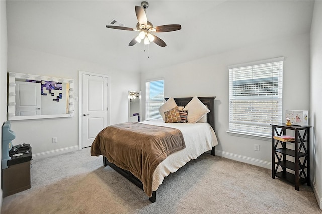 9840 El Colina Dr, Fort Worth, TX 76179 - carpeted bedroom featuring ceiling fan and lofted ceiling