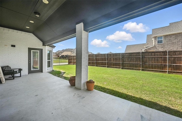 9840 El Colina Dr, Fort Worth, TX 76179 - fenced backyard featuring a patio area
