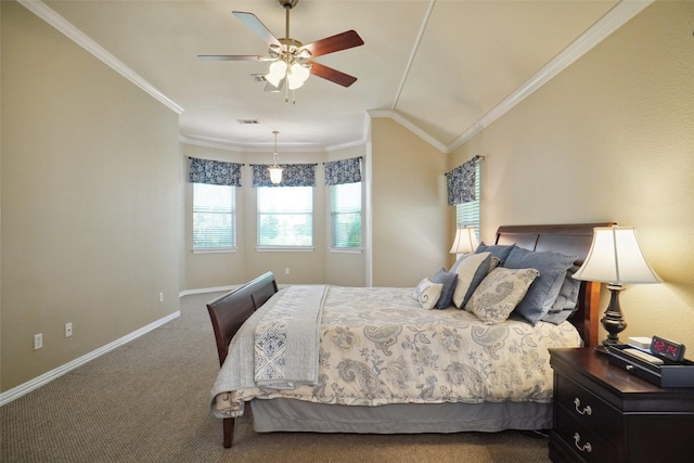 1660 Spinnaker Ln, Azle, TX 76020 - carpeted bedroom featuring ornamental molding and ceiling fan