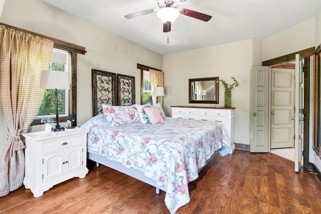 421 Dallas St, Argyle, TX 76226 - bedroom with wood finished floors and a ceiling fan