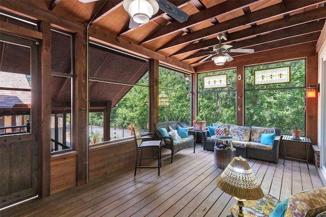 421 Dallas St, Argyle, TX 76226 - sunroom / solarium featuring ceiling fan and outdoor lounge area