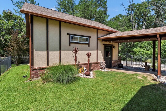 421 Dallas St, Argyle, TX 76226 - view of front of house featuring brick siding, stucco siding, and roof with shingles