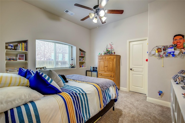 6341 Ashford Trl, Mesquite, TX 75181 - bedroom featuring light carpet and ceiling fan