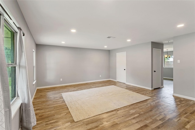 2628 Belhaven Dr, Mesquite, TX 75150 - empty room with light wood-style floors and recessed lighting