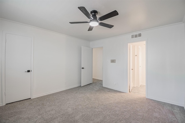 5907 Copperwood Ln Unit 1138, Dallas, TX 75248 - unfurnished bedroom with crown molding, carpet floors, and ceiling fan