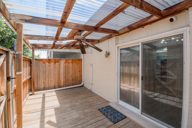 5907 Copperwood Ln Unit 1138, Dallas, TX 75248 - deck featuring a ceiling fan
