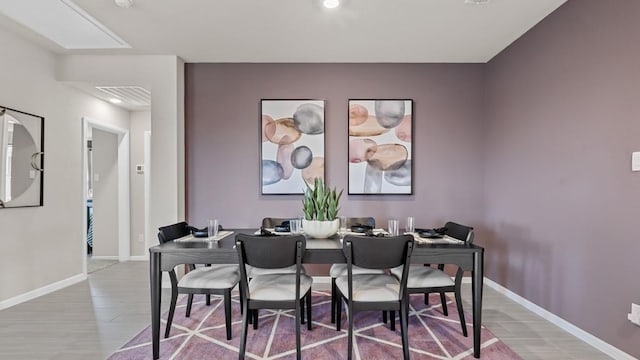 9453 Mint Hill Dr, Fort Worth, TX 76108 - dining room with wood finished floors and recessed lighting