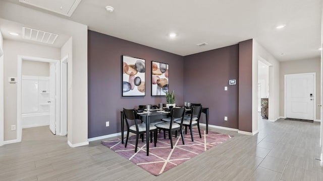 9453 Mint Hill Dr, Fort Worth, TX 76108 - dining area with recessed lighting and wood finished floors