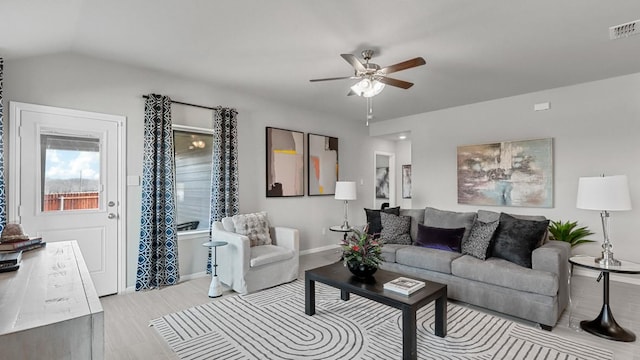 9453 Mint Hill Dr, Fort Worth, TX 76108 - living room with ceiling fan and lofted ceiling