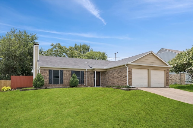 2017 Jessie Pl, Edgecliff Village, TX 76134 - single story home featuring an attached garage, concrete driveway, brick siding, and a chimney