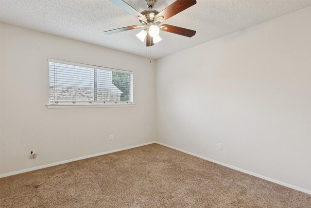 2017 Jessie Pl, Edgecliff Village, TX 76134 - empty room featuring carpet, ceiling fan, and a textured ceiling