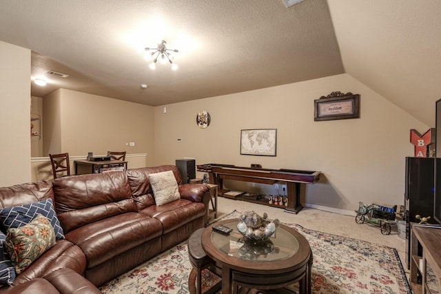 1970 Lake Forest Dr, Rockwall, TX 75087 - living room with carpet floors and lofted ceiling