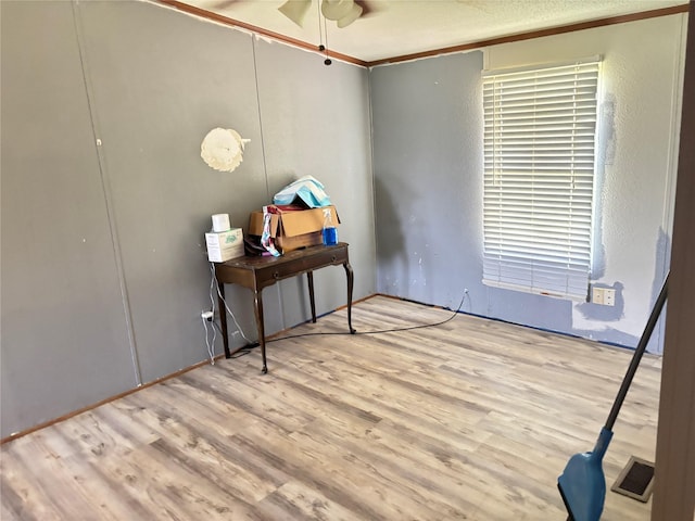 295 Denton Heights Ln, Weatherford, TX 76085 - bedroom featuring wood finished floors and ornamental molding