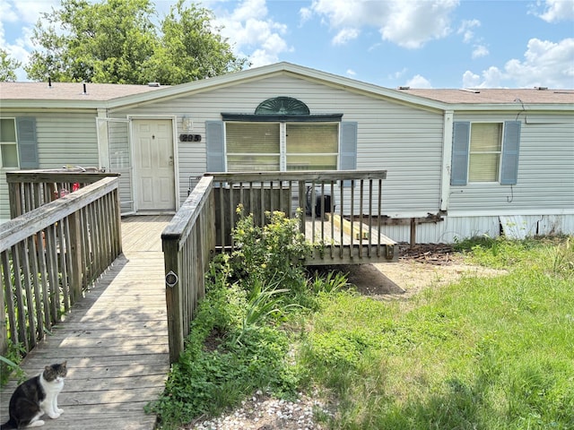295 Denton Heights Ln, Weatherford, TX 76085 - rear view of house featuring a wooden deck