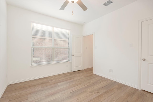 219 Autumn Sage Ln, Princeton, TX 75407 - spare room with light wood-style flooring and ceiling fan