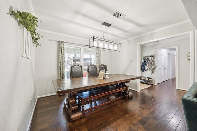 2924 Whitemarsh Cir, Richardson, TX 75080 - dining area with wood-type flooring and crown molding