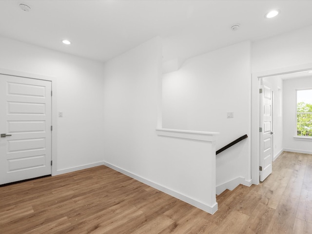 5223 Willie St, Fort Worth, TX 76105 - unfurnished room with light wood-style floors, a smoke detector, and recessed lighting