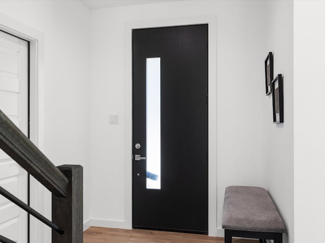 5223 Willie St, Fort Worth, TX 76105 - foyer entrance with wood finished floors and baseboards