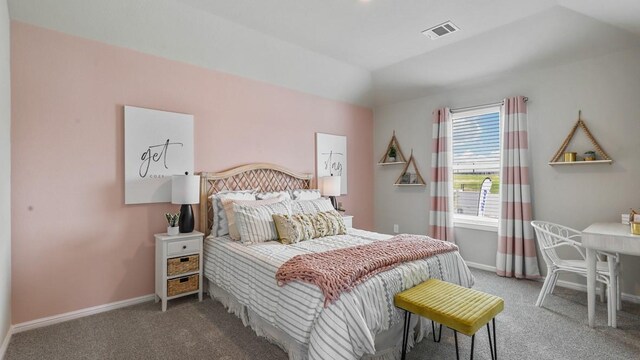 6628 Windfall Dr, Fort Worth, TX 76135 - bedroom with carpet and lofted ceiling