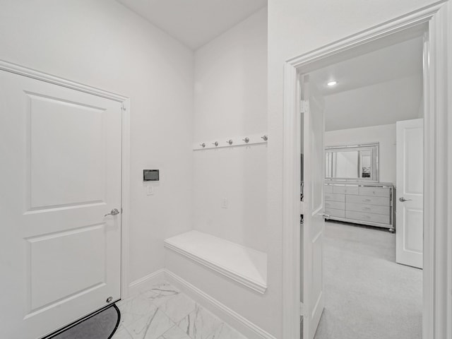 412 Navo Rd, Little Elm, TX 75068 - mudroom with baseboards and light marble finish flooring