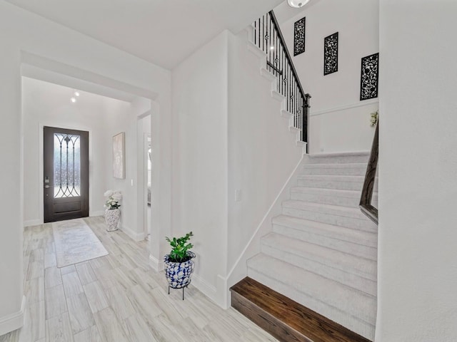 412 Navo Rd, Little Elm, TX 75068 - foyer featuring stairs and baseboards