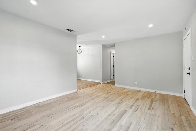 736 Wilson St, Denton, TX 76205 - spare room featuring recessed lighting and light wood-type flooring